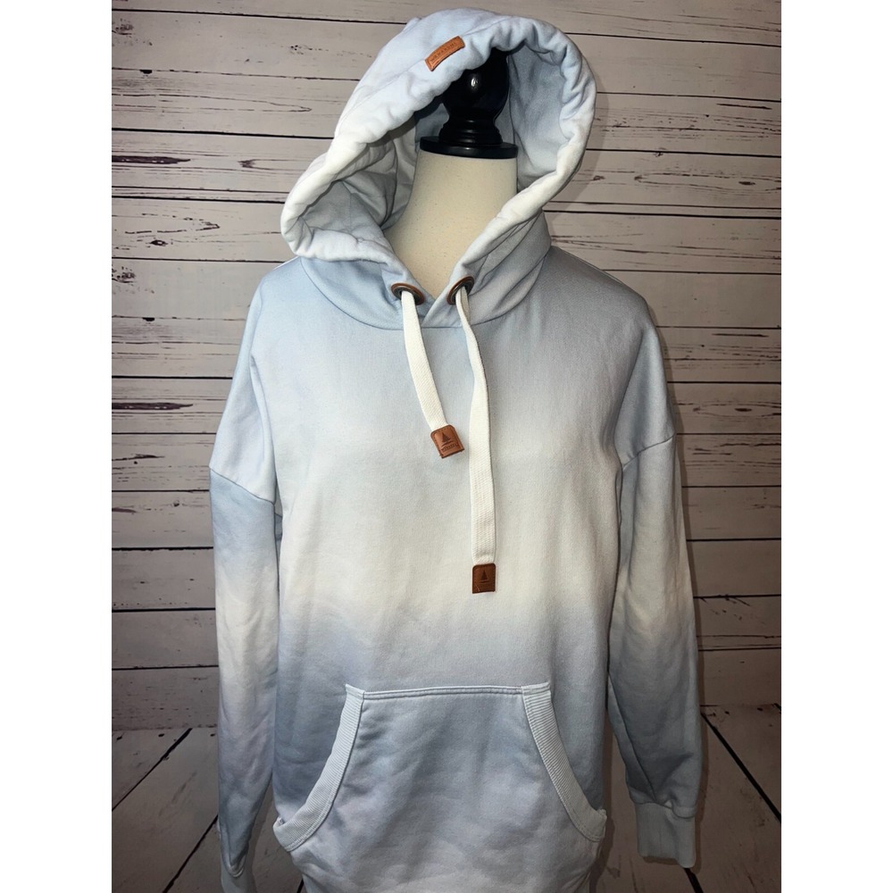 Wanakome Ombre Hoodie XS Sweatshirt Extra Small Outdoor Tie Dye Blue Womens